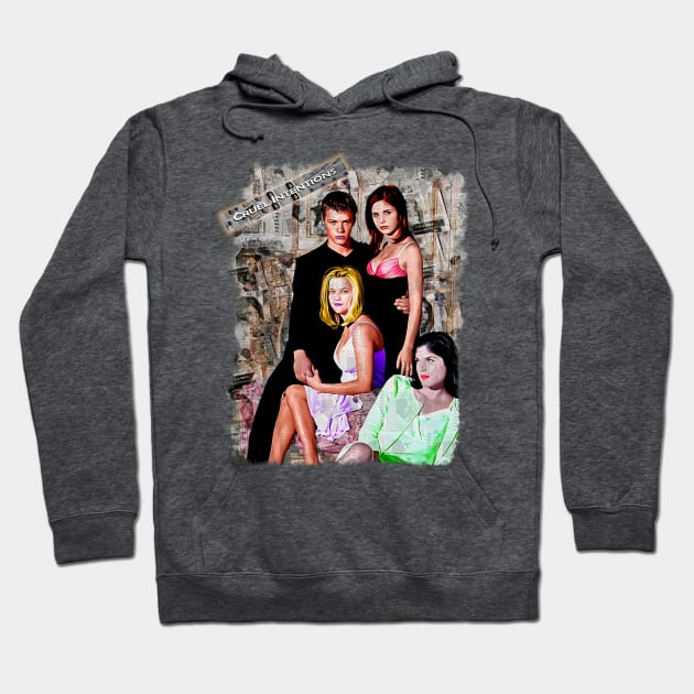 Cruel Intentions Collage Painting Hoodie by Exploitation-Vocation